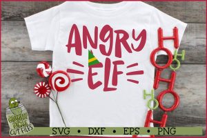 Angry Elf Christmas SVG File