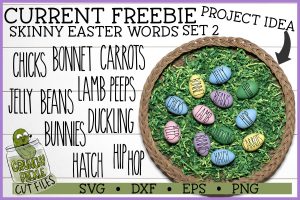 Skinny Easter Words SVG Files Set 2