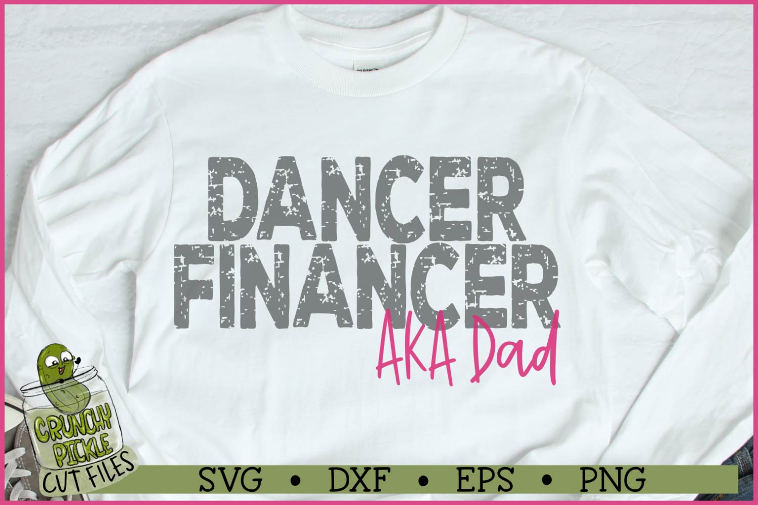 Dancer Financer Dance Dad Distressed SVG File - Image 2