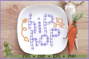 Hip to the Hop Buffalo Plaid Easter SVG File