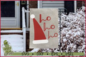 Ho Ho Ho Santa Hat Christmas SVG File