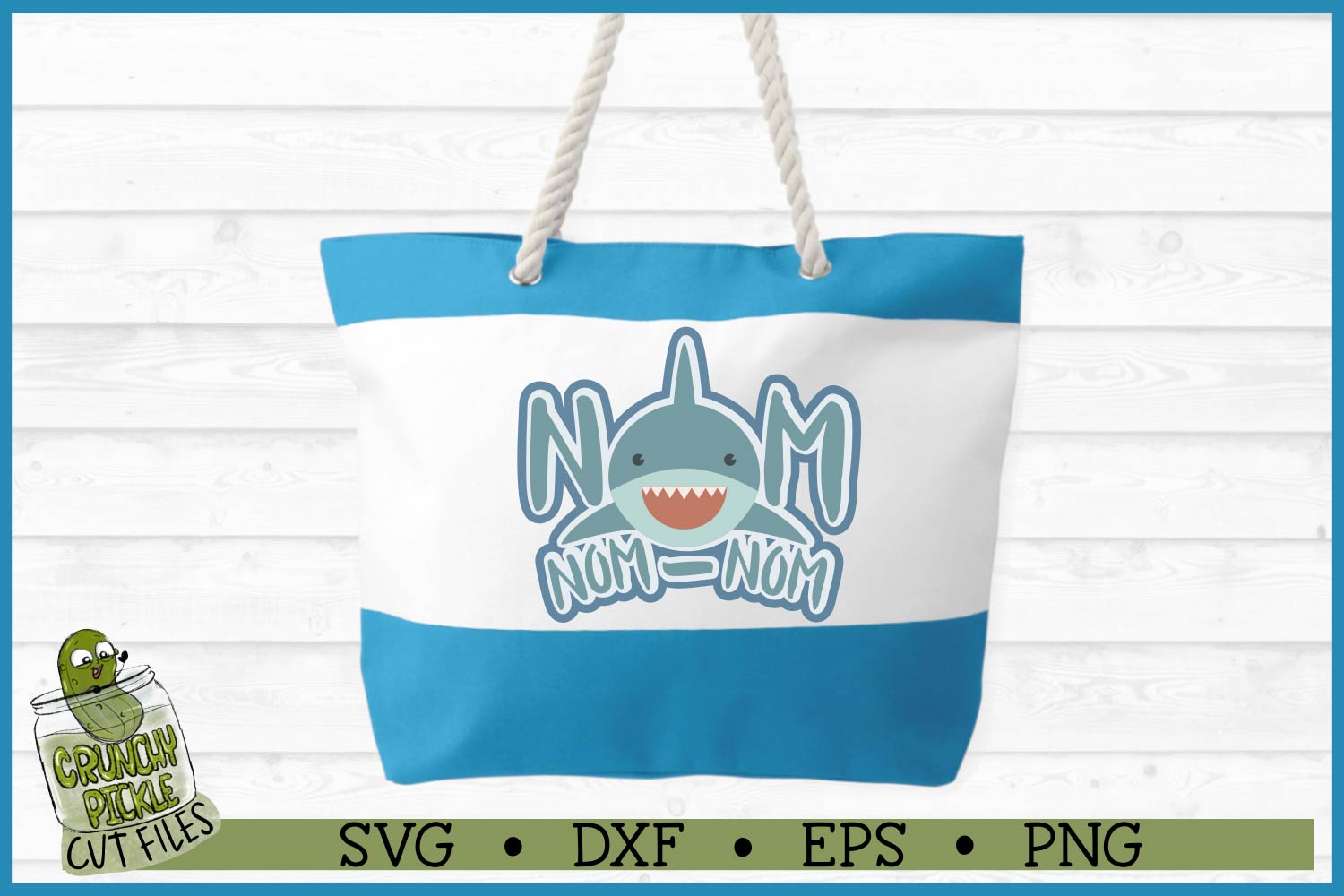 Nom Nom Shark Layered SVG File - Image 2