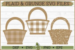 Plaid & Grunge Basket SVG File
