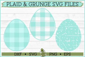 Plaid & Grunge Egg SVG File
