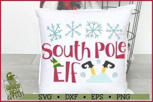 South Pole Elf Christmas SVG File