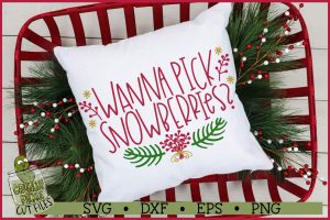 Wanna Pick Snowberries Christmas SVG File
