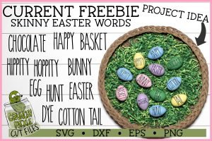 Skinny Easter Words SVG Files Set 1