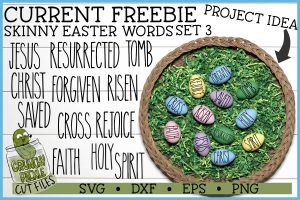 Skinny Easter Words SVG Files Set 3