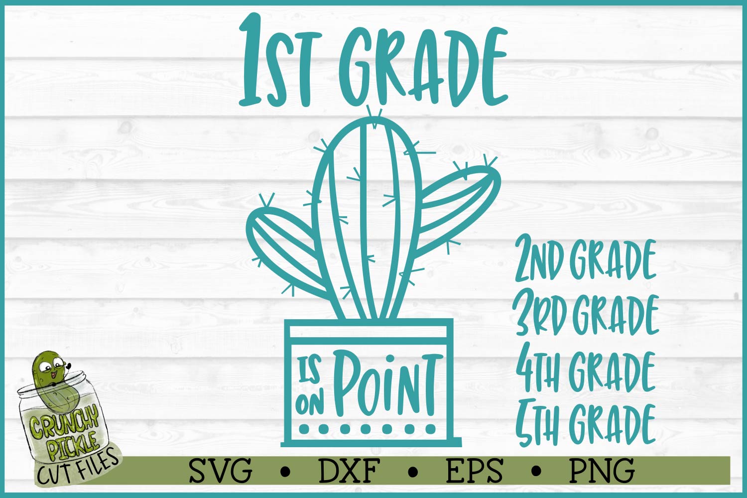 Cactus Grades On Point School SVG File for Elementary School