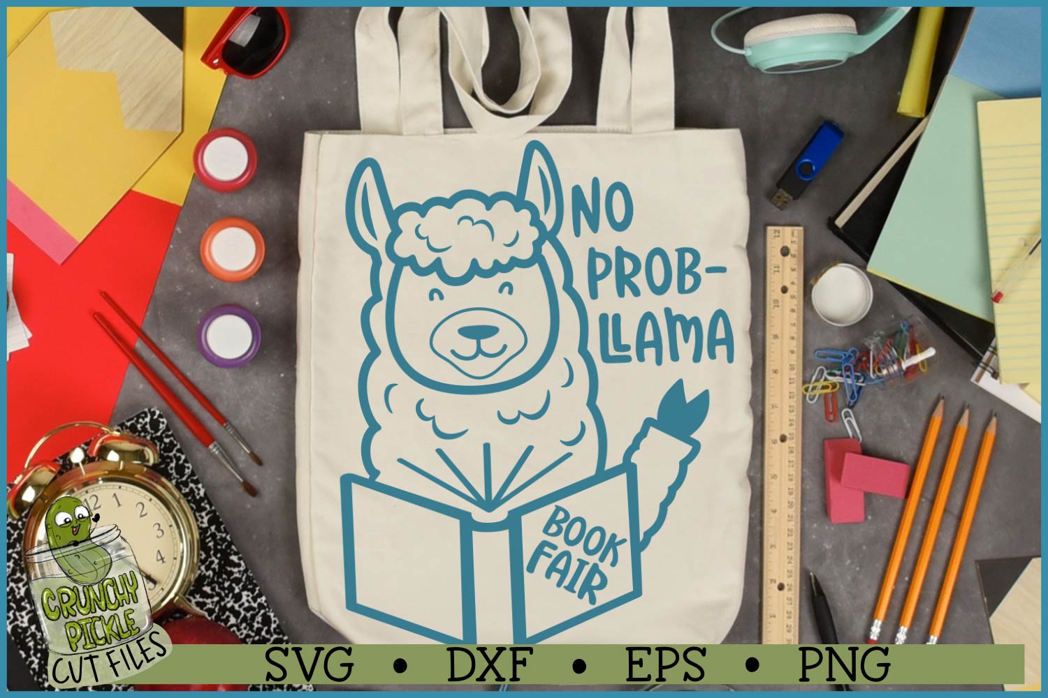 School Llama No Prob-llama SVG File for Teacher or Student - Image 5