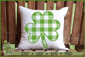 Buffalo Plaid Shamrock St. Patrick's SVG File