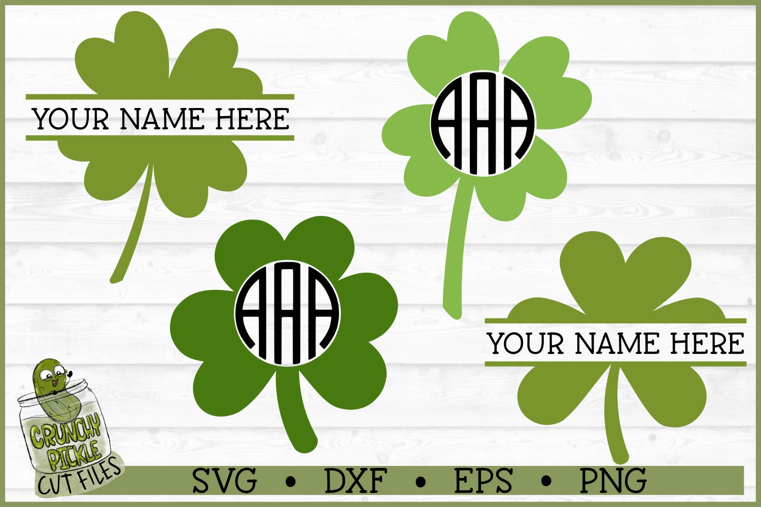 Shamrock Monogram St. Patrick's Day Mini SVG Bundle