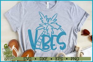 Beach Vibes Palm Tree SVG File