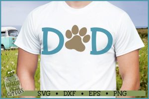 Dog Dad Paw SVG File