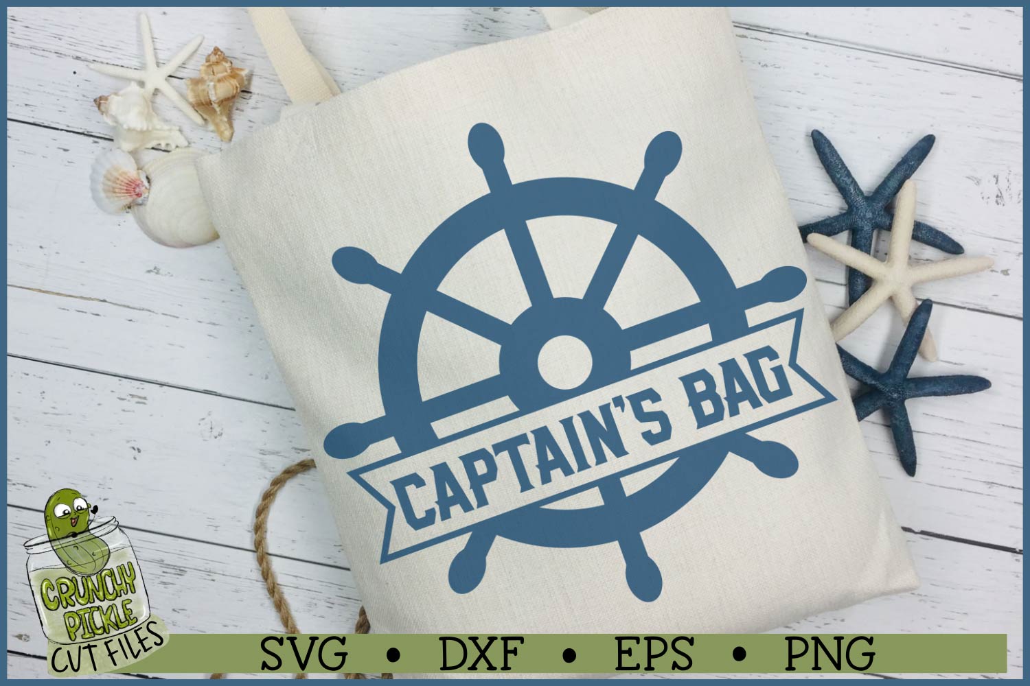 Captain's Bag Ship Wheel SVG File