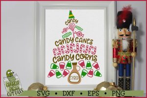 Elf Diet Christmas Tree SVG File
