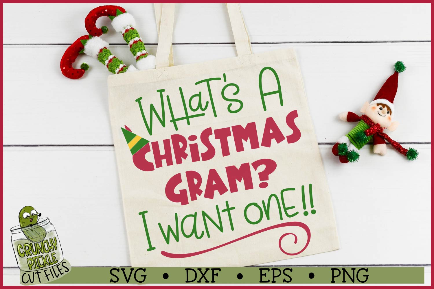 Christmas Gram Elf SVG File