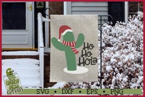 Ho Ho Hola Christmas Cactus SVG File