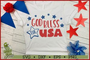 God Bless the USA Patriotic SVG File