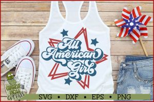 All American Girl Patriotic SVG File