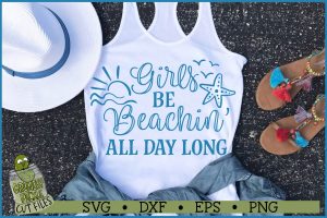 Girls be Beachin' SVG File