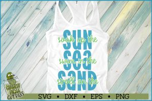 Sun Sea Sand SVG File