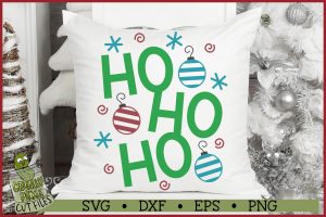 Ho Ho Ho Ornaments Christmas SVG File