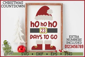 Christmas Countdown Santa SVG File