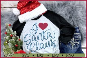 I Heart Santa Claus Christmas SVG File