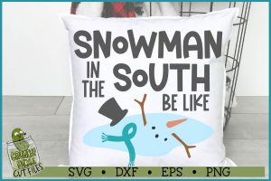 Snowman in the South SVG File