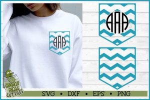 Pickle Pockets - Monogram Pocket Chevron 1 SVG File