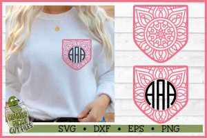 Pickle Pockets - Monogram Pocket Mandala 2 SVG File