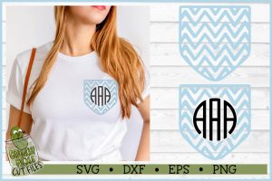 Pickle Pockets - Monogram Pocket Chevron 2 SVG File