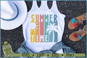 Summer Time Scene Beach SVG File