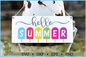 Hello Summer Popsicles SVG File