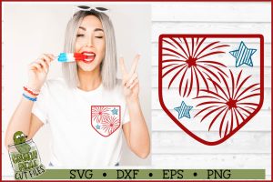 Pickle Pockets - Fireworks Pocket Patriotic / July 4th SVG File