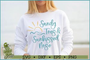 Sandy Toes Sunkissed Nose Beach SVG File
