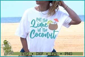 Lime in the Coconut Tropical Beach SVG File