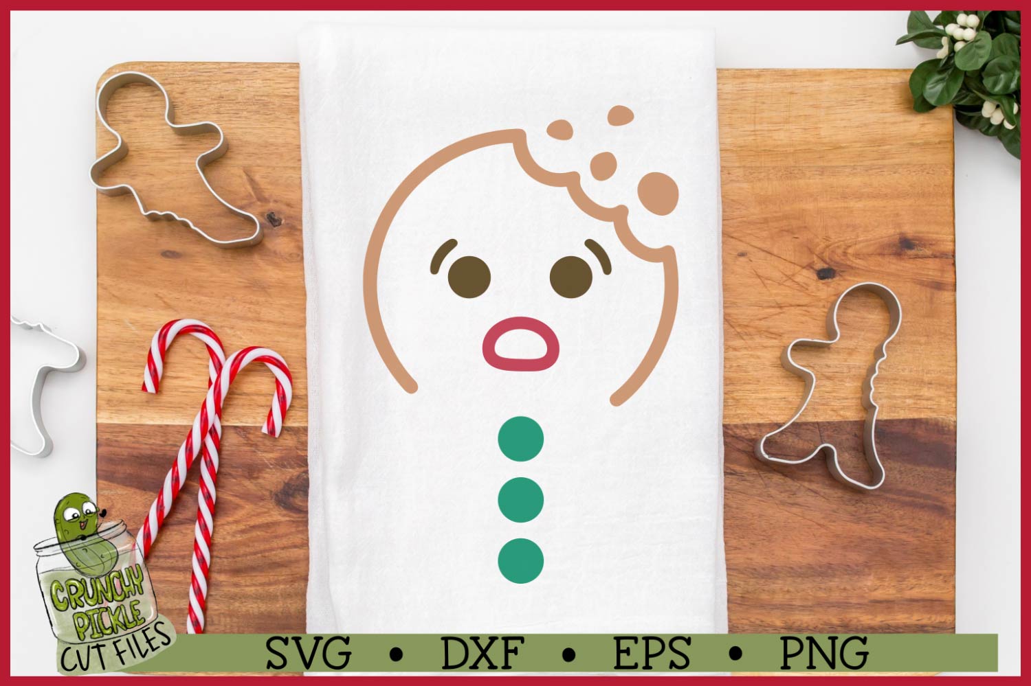 Christmas Faces - Gingerbread SVG File - Image 2