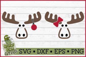 Christmas Faces - Moose SVG File
