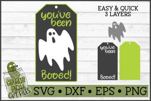 You've Been Booed Tag Halloween SVG File