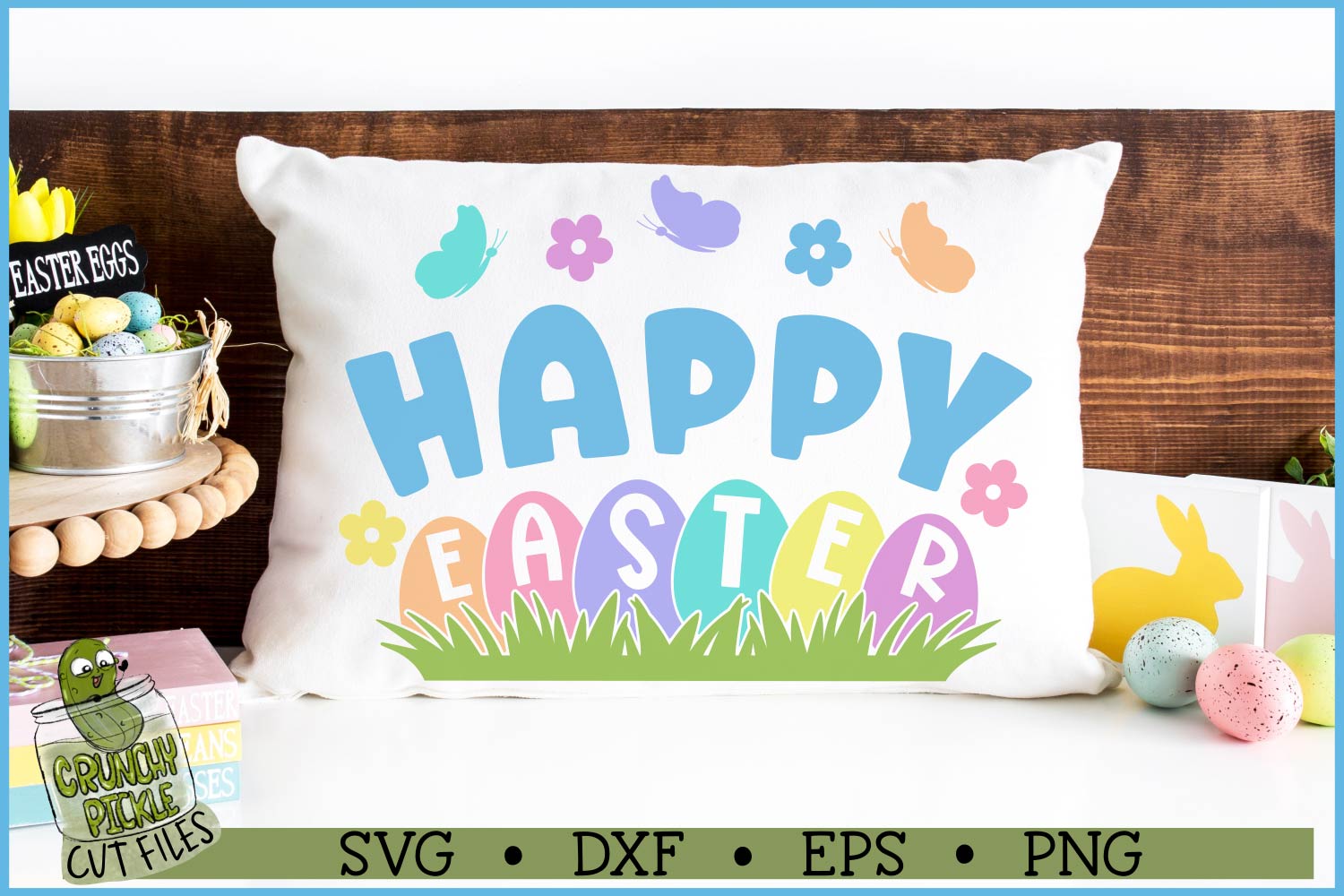 Happy Easter Eggs SVG File - Image 2