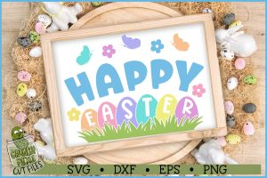 Happy Easter Eggs SVG File