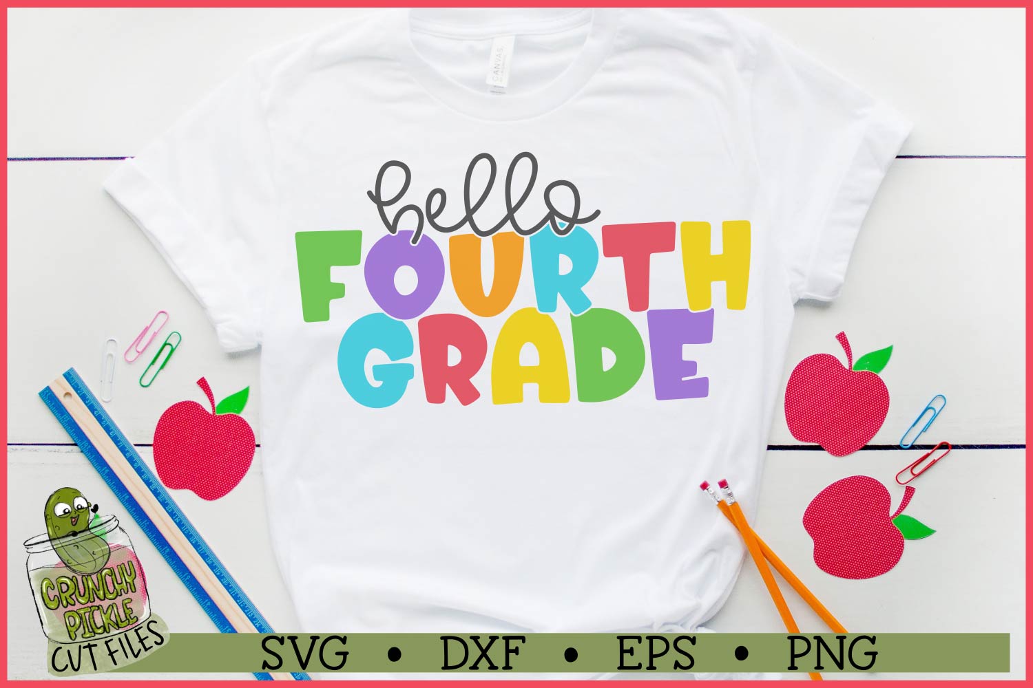 Hello Fourth Grade Teacher SVG File