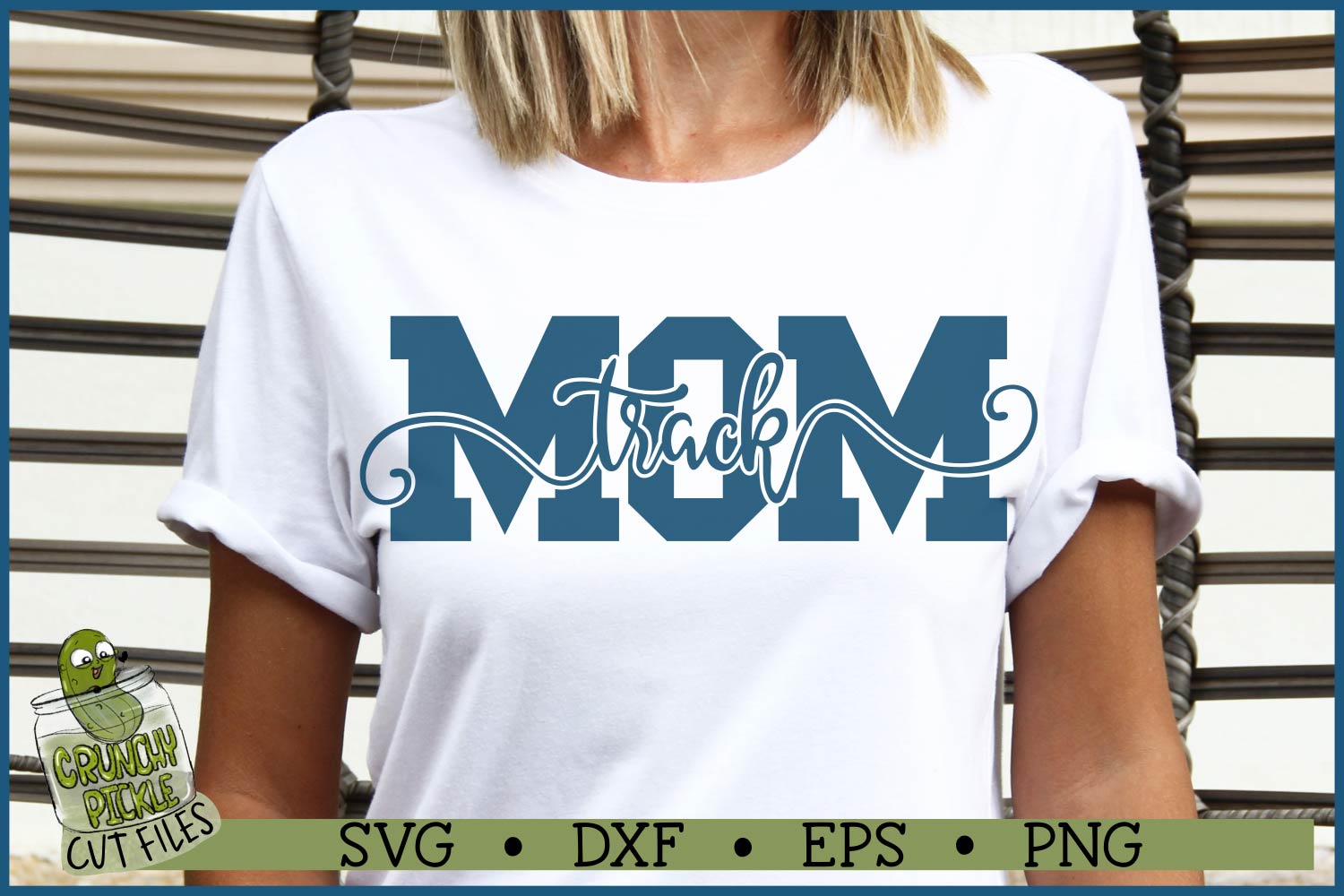 Knockout Track Mom SVG File