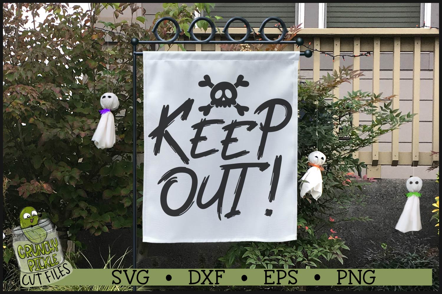 Keep Out Halloween Sign SVG File