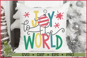 Joy to the World Ornament Christmas SVG File