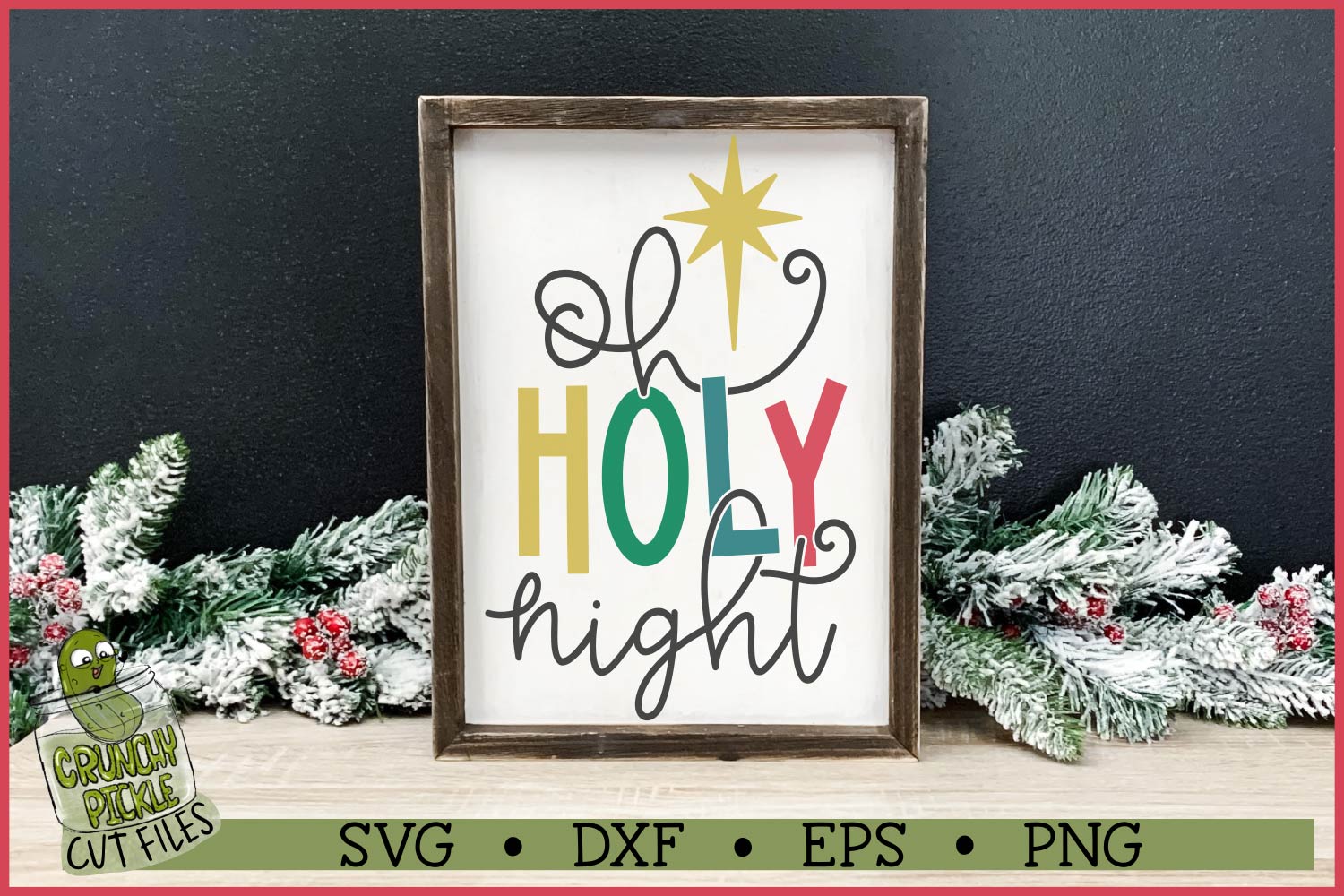 Oh Holy Night Christmas SVG File