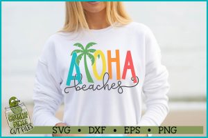 Aloha Beaches Palm Tree SVG File