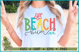 Beach Bum Hibiscus SVG File